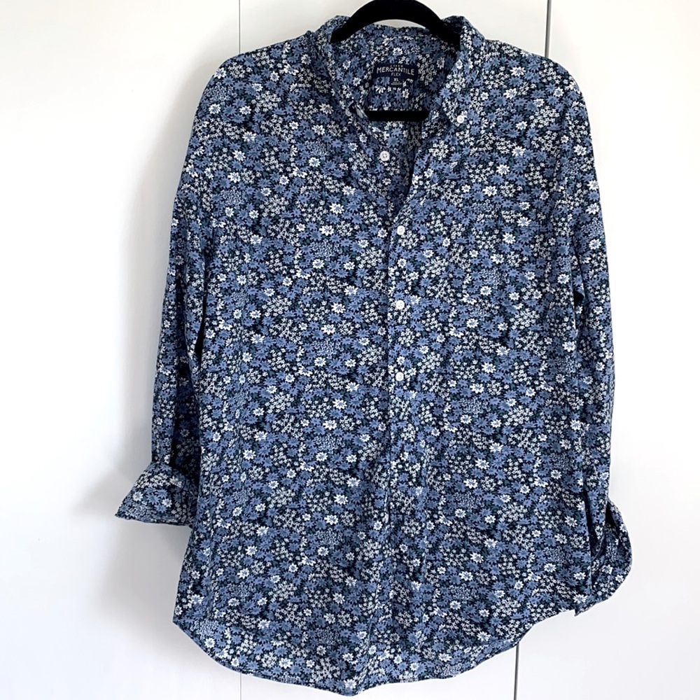 JCrew Men’s XL Floral Button Down